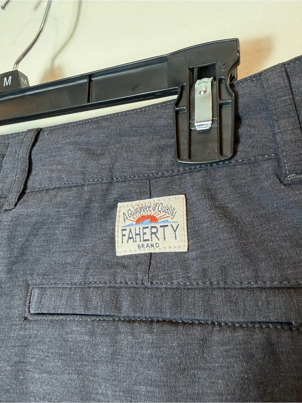 Faherty All Day Shorts Melange Charcoal Gray 33